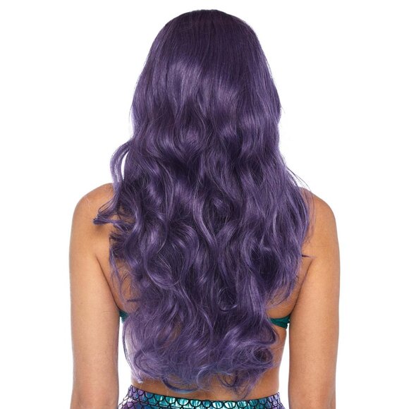 Wavy Purple Wig 29in Long with Adjustable Elastic Band Cap - Picture 6 of 7
